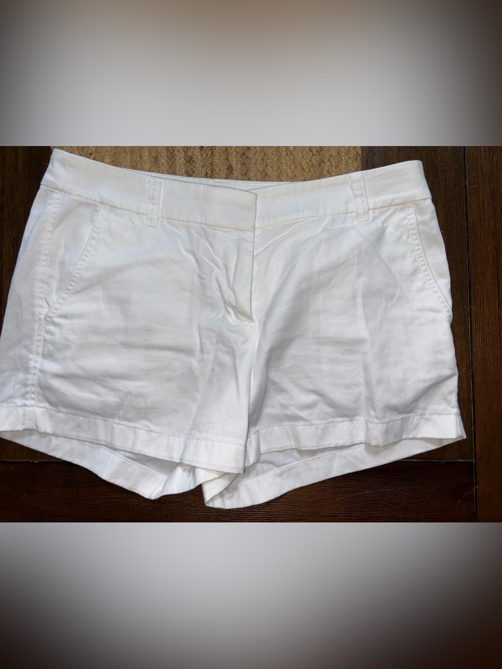 J. Crew White High-Rise Cotton Shorts